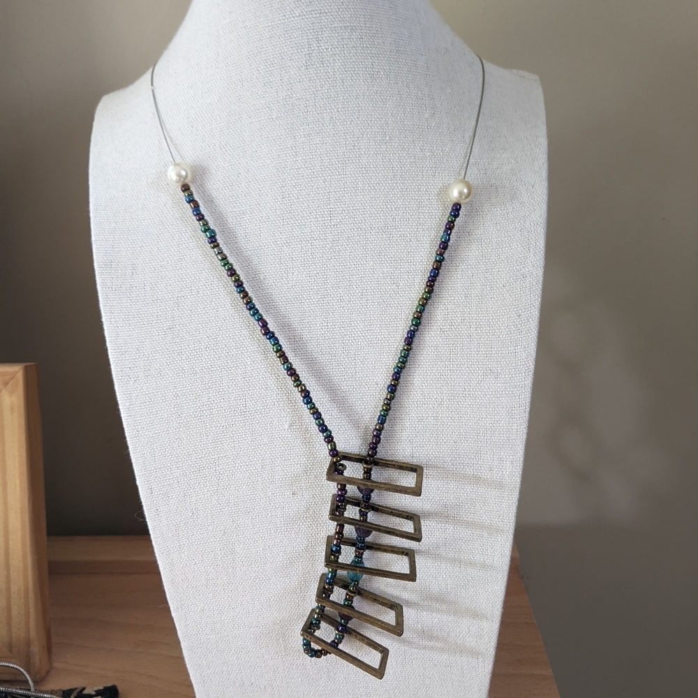 Elegant Multicolor Beaded Long Necklace